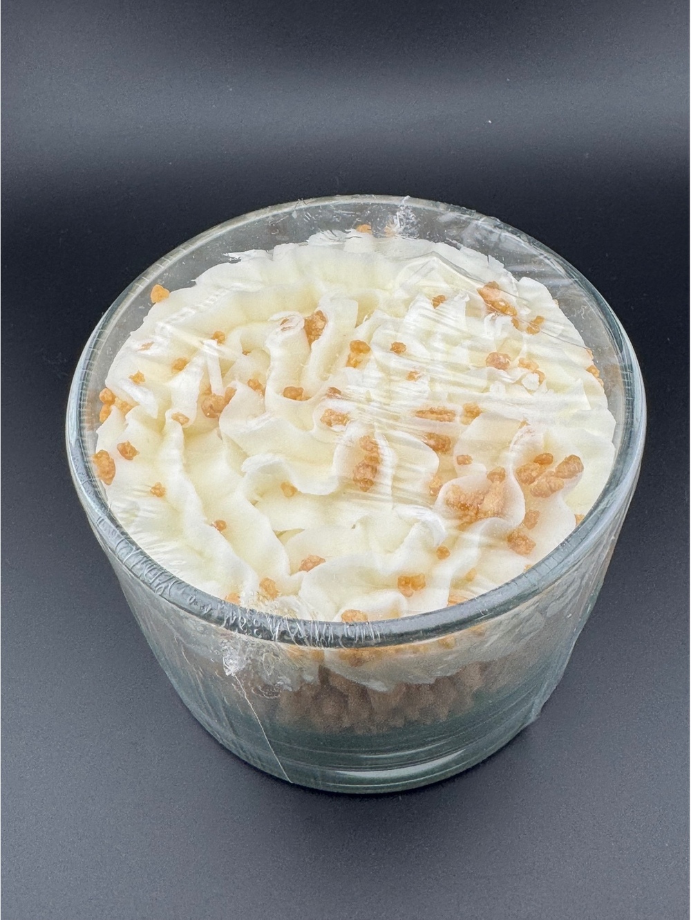 Cream Green Lemon Orange Scented Candle in Glass Jar 3 Wick - Picture 2 of 5